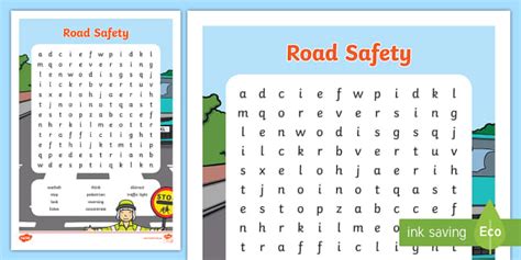 Staying Safe Road Safety Word Search Teacher Made Twinkl