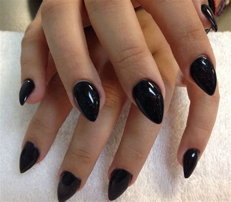 We did not find results for: Black custom acrylic overlay stiletto tips by me;) | Short ...