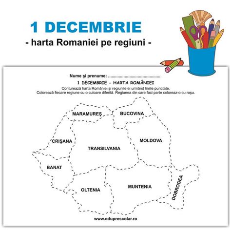 Harta Romaniei Pe Regiuni Fisa De Lucru Eduprescolar Ro