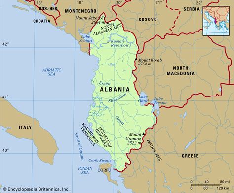 Mappa Di Albania
