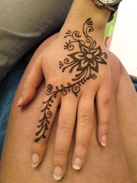 Floral Henna Tattoo Design On Hand Tattoos Book Simple Henna Tattoo