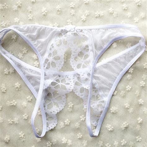 Sexy Lace Transparent Underwear Women Thongs And G Strings Erotic Open
