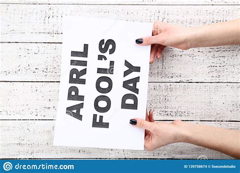 Inscription April Fool S Day Stock Photo Image Of Paper Funny 139758674