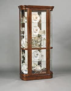 All glass triangular curio cabinet. Amazon.com - Pulaski 21358 Curved End Curio Cabinet