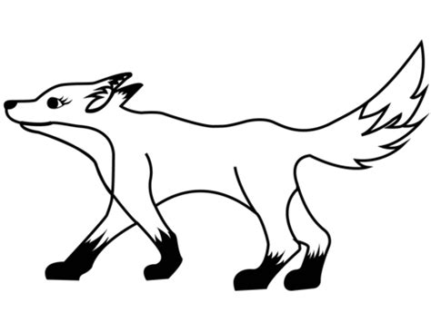Dibujo de Zorro lindo para colorear | Dibujos para colorear imprimir gratis