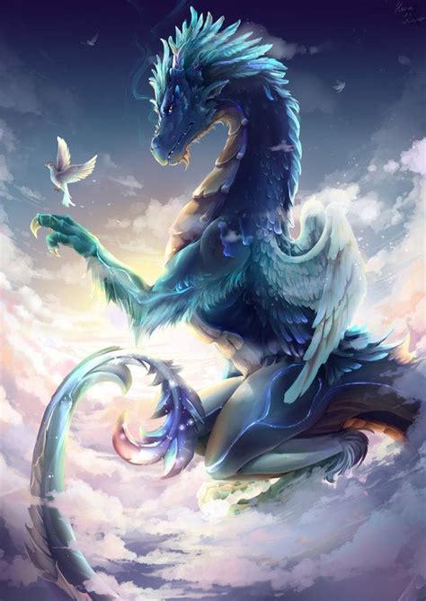 Sky Dragon By Kurohana On Deviantart Mythical