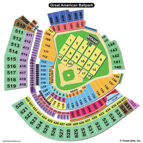Great American Ball Park Seating Chart Seating Charts And Tickets
