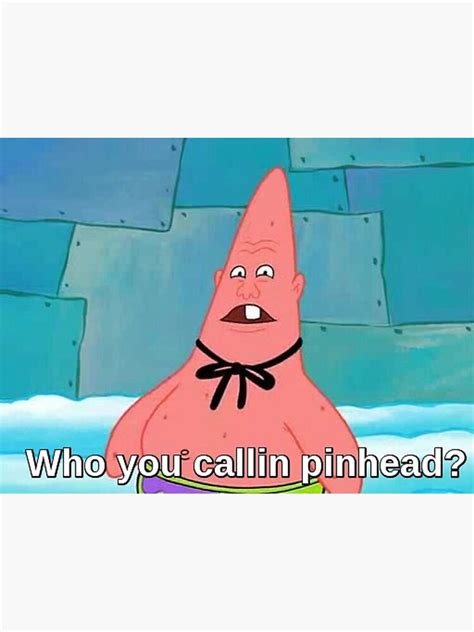Who You Callin Pinhead Sticker By Meanmememachine Redbubble