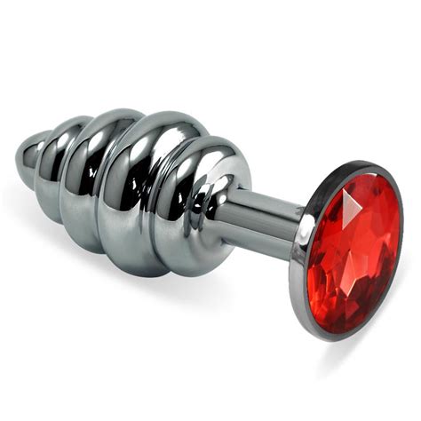 Spiral Butt Plug Rosebud With Red Jewel Bdsm King Your Online Sextoy Store