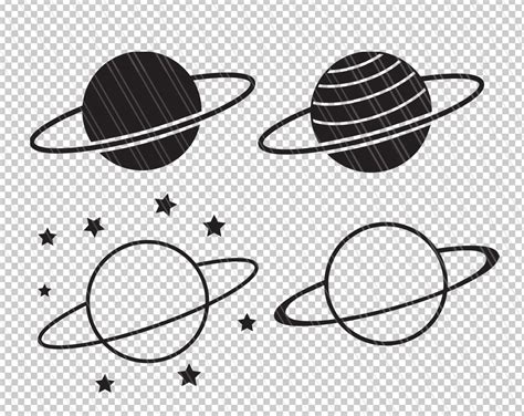 Planet Svg Simple Planet Clipart Outer Space Svg Moon Etsy