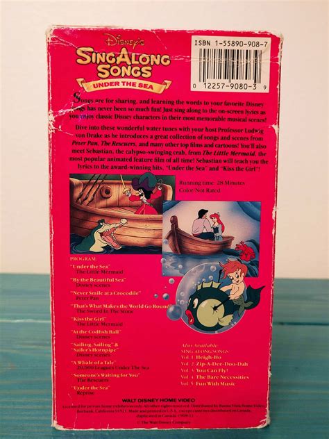Disney S Sing Along Songs The Babe Mermaid Under The Sea Vhs Images And Photos Finder