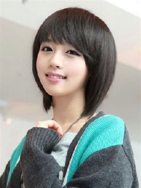 Asian Women Short Black Hairstyles Korean Short Hair
