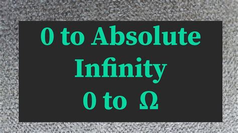 0 To Absolute Infinity Counting To Absolute Infinity Youtube
