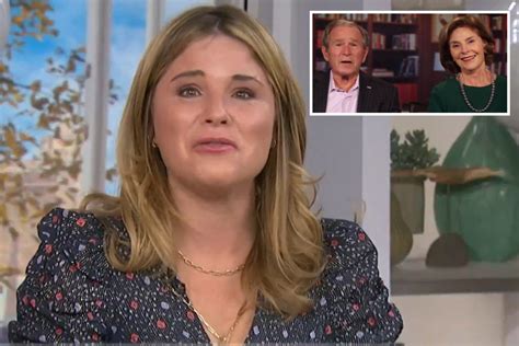 Today S Jenna Bush Hager Breaks Down In Tears As Dad President George Bush And Mom Surprise Her