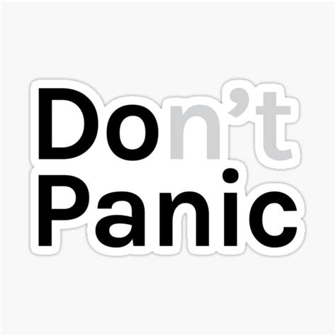 Do Panic Or Dont Panic Sticker By Thespot Redbubble
