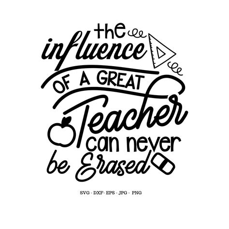 The Influence Of A Good Teacher Svg Teacher Ts Teacher Etsy