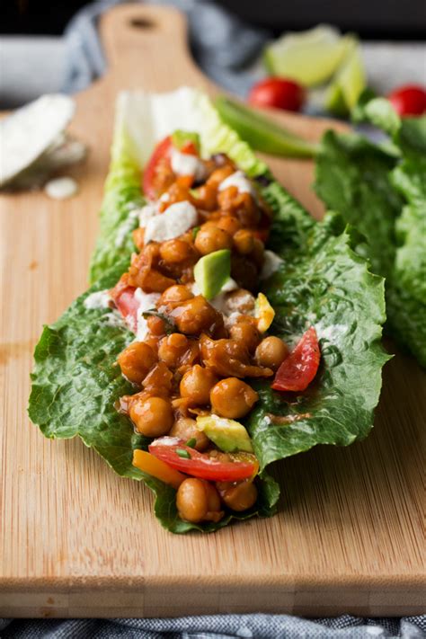 These black bean lettuce wraps i'm sharing are a summertime favorite in my house, and i hope they might find their way onto your table. BBQ Chickpea Lettuce Wraps with Vegan Ranch - Diary of an ...