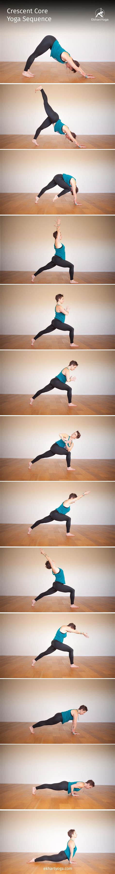 A Crescent Core Yoga Sequence To Get Your Heart Rate Going And Your