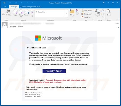 Verify Microsoft Account Email Scam Removal And Recovery Steps Updated