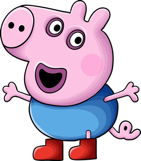 George Peppa Pig Characters Cartoon Superheroes Easy To Draw Clipart