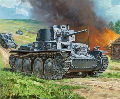 Michigan Toy Soldier Company Zvezda Wwii German 38t Tank