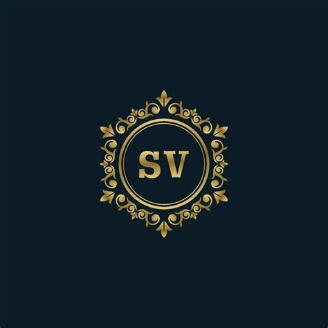 Letter Sv Logo With Luxury Gold Template Elegance Logo Vector Template