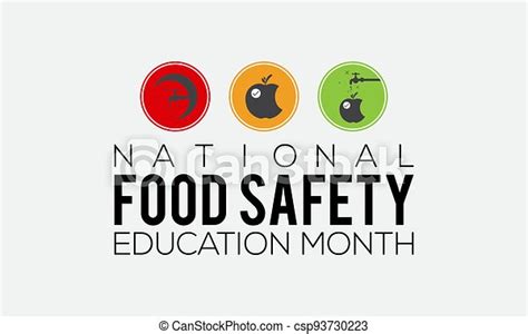 National Food Safety Education Month Banner Poster Card Background