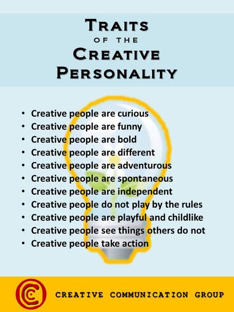 Traits Of The Creative Personality Infographics Creativity Quotes