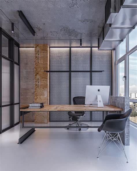 Industrial Office Studio On Behance Modern Office Design Inspiration