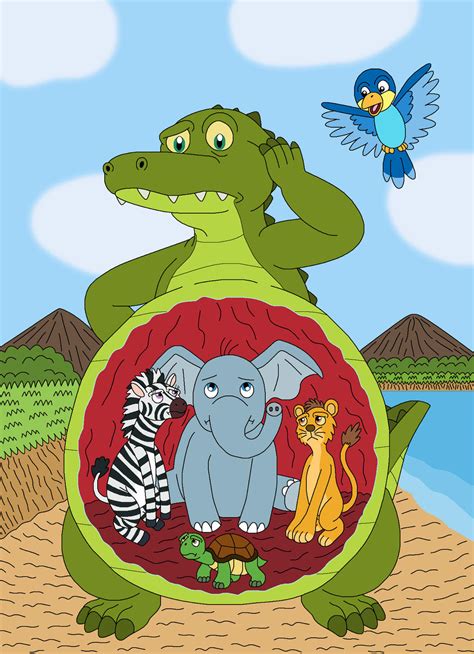 Cubs In The Crocodiles Stomach By Mcsaurus On Deviantart