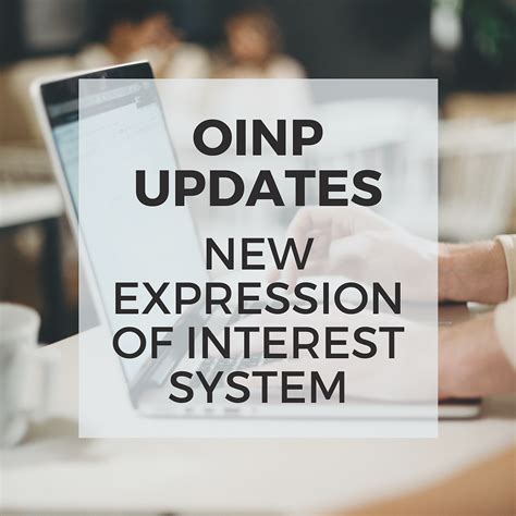 Oinp Updates New Expression Of Interest System