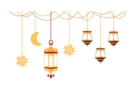 Islamic Lantern Illustration For Ramadan Kareem Elements Decoration