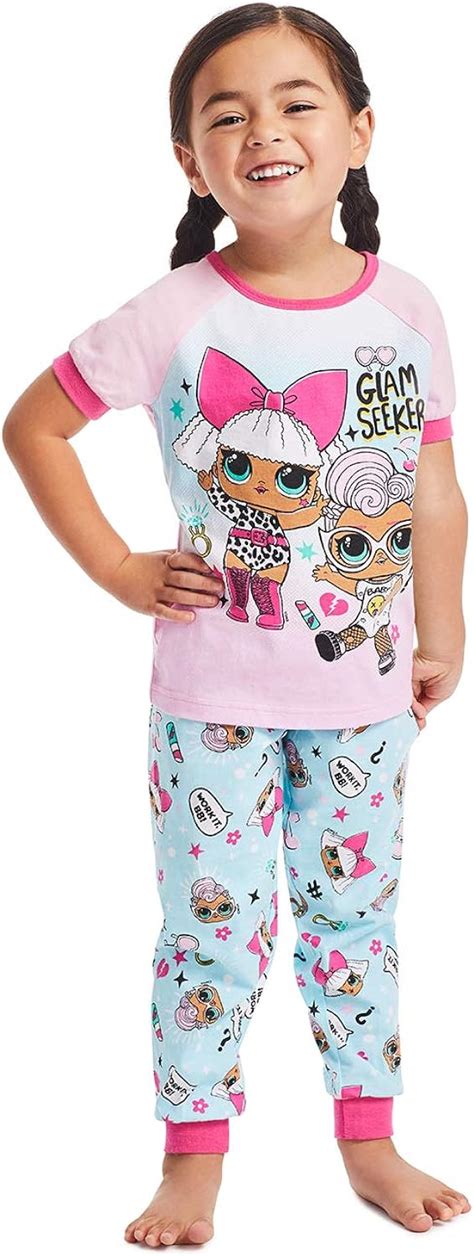 Lol Surprise Girls 2 Piece Sleepwear Soft And Cozy Kids Pink Pajama Set