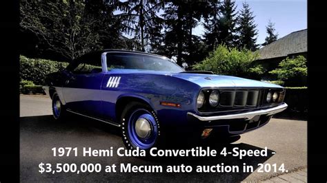 Top Ten Most Expensive Muscle Cars Youtube