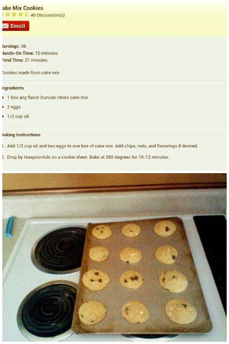 It might still be on them. Cookies made with cake mix | Cake mix, Duncan hines cake ...