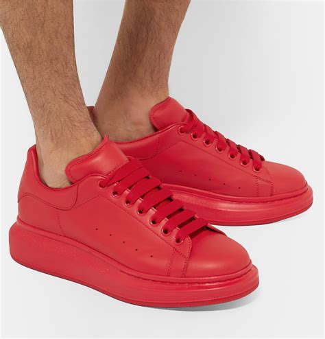 Check spelling or type a new query. Alexander McQueen Exaggerated-sole Leather Sneakers in Red for Men - Lyst