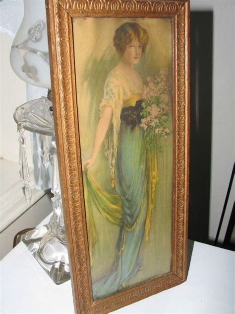 This Is A Divine Antique Reproduction Print Of A Very Pretty Victorian Edwardian Lady Wearing A