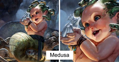 20 Mythical Creatures As Babies Illustrated By Artist Rudy Siswanto