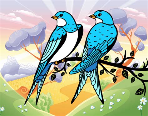 Dibujo De Pareja De Pájaros Pintado Por En El Día 28 02 16