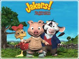 He begins to whistle, revealing he has a large head and is using a hose, and the camera zooms out quickly outward to see a neighborhood. jakers the adventures of piggley winks | Childhood tv ...
