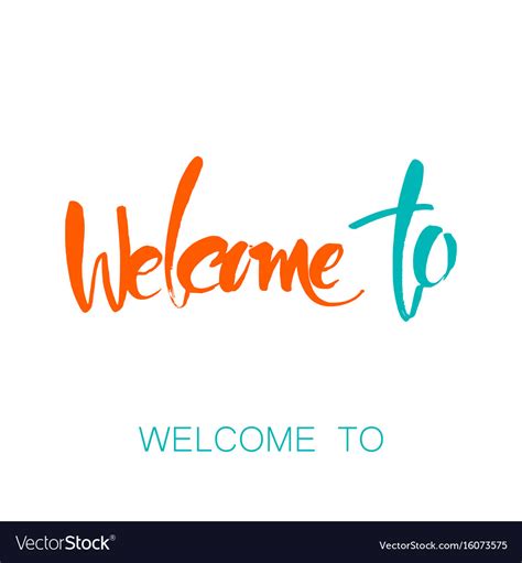 Welcome To Template Royalty Free Vector Image Vectorstock