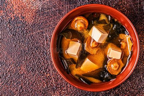 Miso Soup Traditional Japanese Food Stock Image Image Of Seaweed