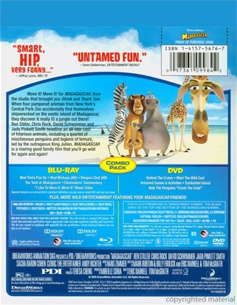Madagascar Blu Ray Dvd Combo Blu Ray 2005 Dvd Empire