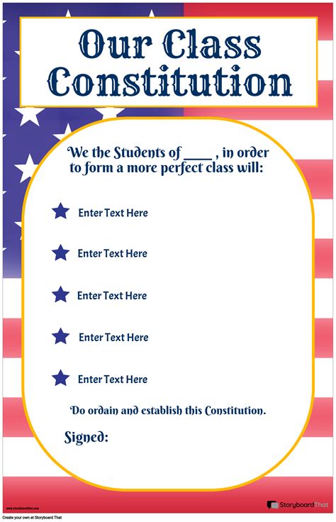 Class Constitution 2 Storyboard By Poster Templates