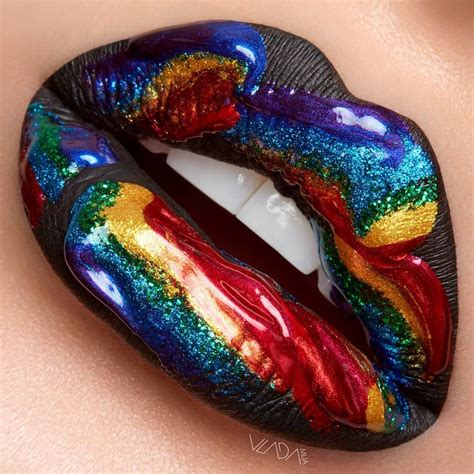 Gorgeous And Creative Lip Design Lip Art Lip Art Makeup Rainbow Lips