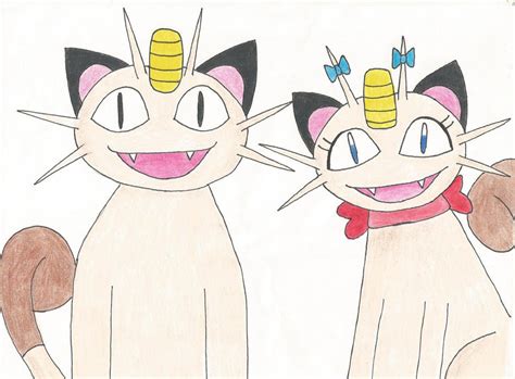 Meowth And Meowzie By Arwenpentephraxis On Deviantart