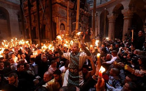 Christian Pilgrims Gather In Jerusalem For Holy Fire Ritual The