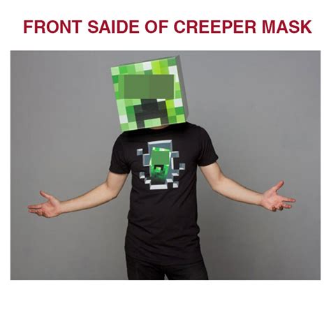 Creeper Costume Toy 12 Full Face Mask Cosplay Minecraft Cardboard