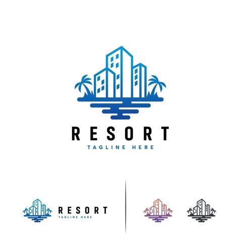 Hotel And Resort Logo Template Building Logo Designs Travel Logo