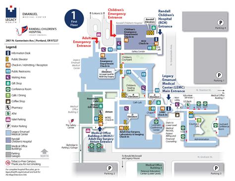 Legacy Emanuel Hospital Campus Map